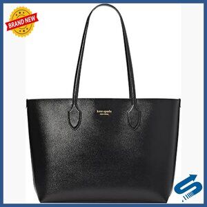 Large Saffiano Leather Tote Bag with Laptop Compartment